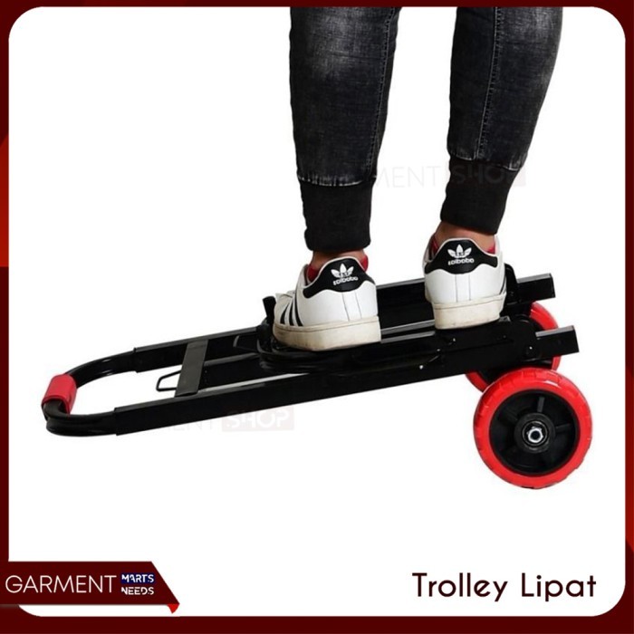 Troli Lipat Besi Dorongan Pegangkut Barang Aqua Galon Trolley Tali