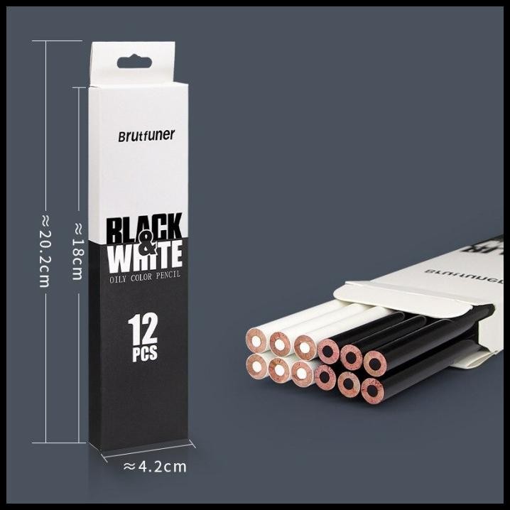 

Pensil Black & White Brutfuner 12 Pcs / 12 Pensil Sketsa Hitam&Putih