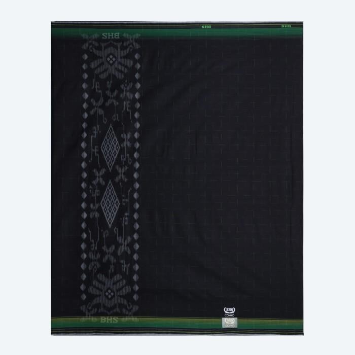 Sarung Bhs Cosmo Silver Motif K26 Prc Hitam Hijau New 100 % Original