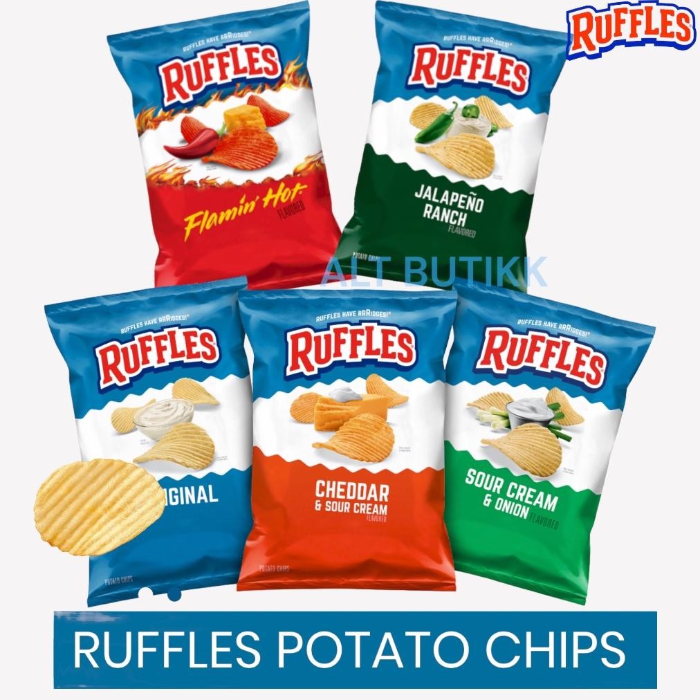 

RUFFLES POTATO CHIPS 6.5 OZ ( 184 gram ) - PRODUCT OF USA