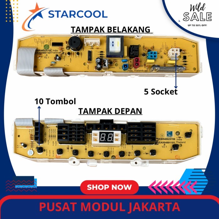 modul pcb mesin cuci LG WF-S7005CM