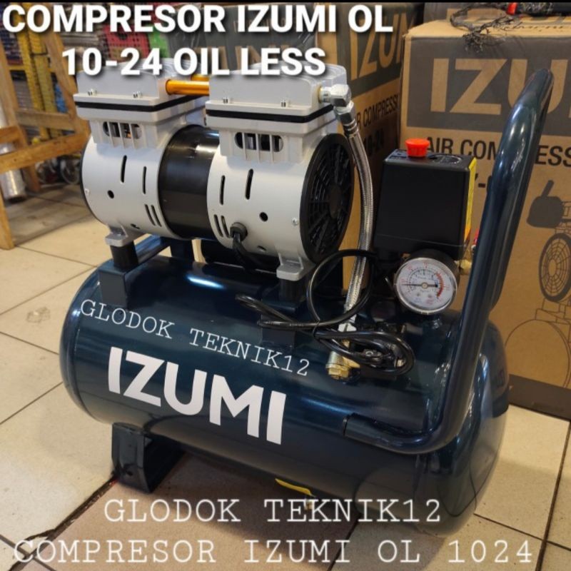 COMPRESSOR IZUMI OL1024 / COMPRESOR IZUMI 24 LITER OL 1024 / COMPRESSOR IZUMI OILLESS 1HP IZUMI