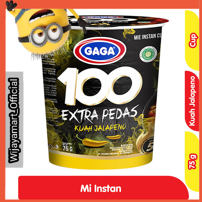 

Gaga 100 Extra Pedas Mie Instan Cup Kuah Jalapeno 75 g