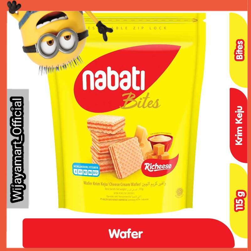 

nabati Richeese Bites Wafer Krim Keju 115 g