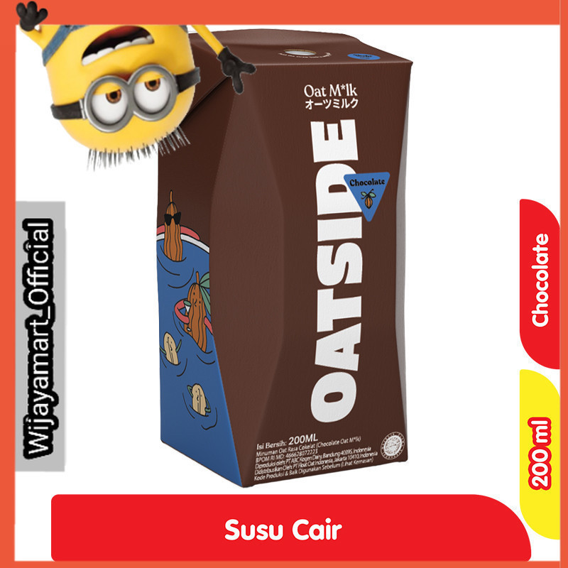 

Oatside Susu Oat Cair Cokelat with Straw Kotak 200 ml