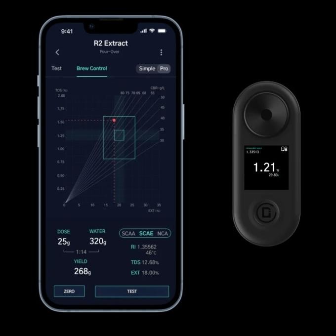 :::::::] Difluid R2 Extract Coffee Refractometer