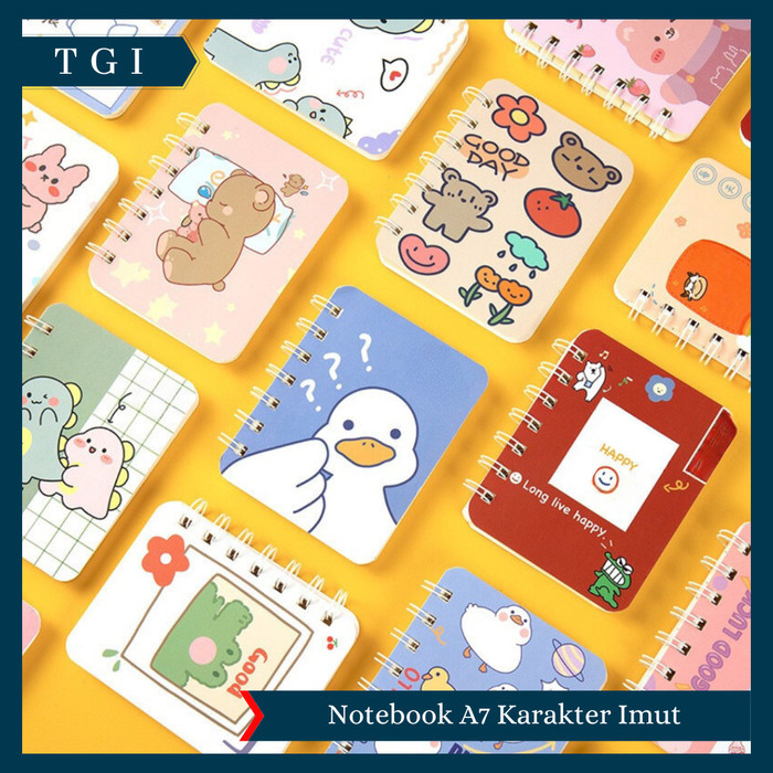 

TGI - BUKU CATATAN KECIL UKURAN A7 KARAKTER UNIK MINI NOTEBOOK RING