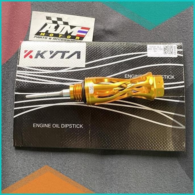 tutup oli mesin KTC RACING/KYTA dipstick gold honda yamaha CNC OFP-104