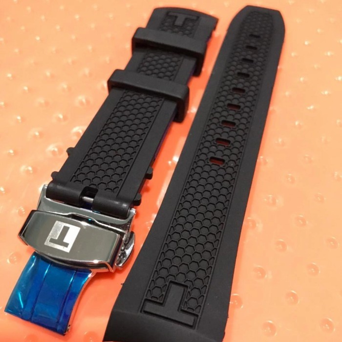 PROMO TALI JAM TANGAN TISSOT RUBBER CURVED 22MM