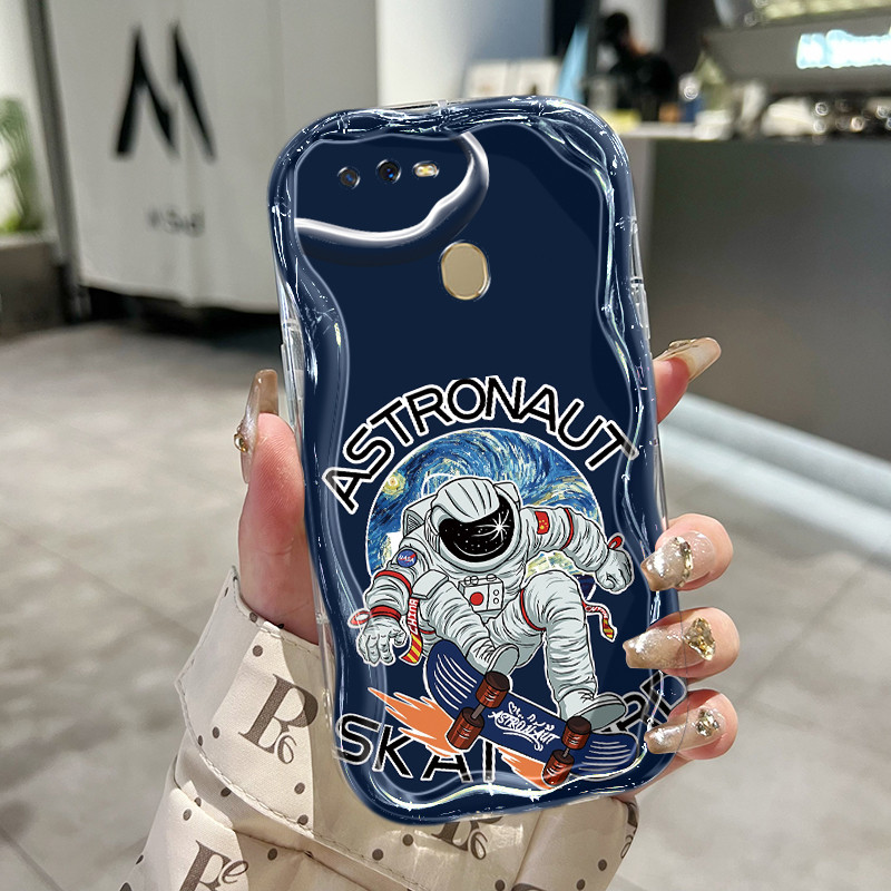 Casing Hp Untuk OPPO A7 A5s A12 A12s A11K Case Softcase Kesing ponsel skateboard luar angkasa Cesing