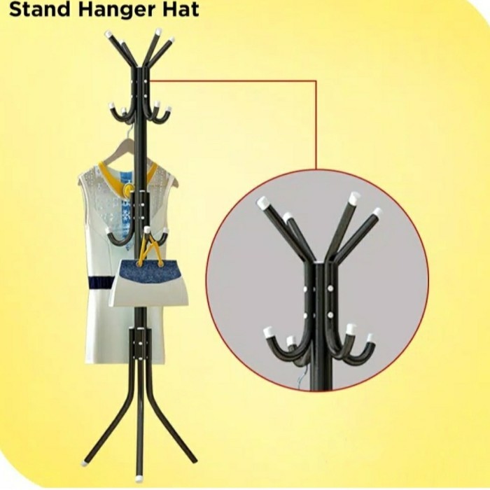 Gantungan Jaket Topi Tas Baju Stand Hanger Tiang