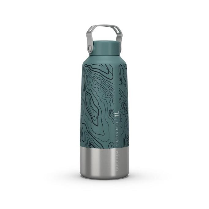 Botol Minum Stainless Steel Hiking Flask Screw Cap MH100 1L Blue Ltd