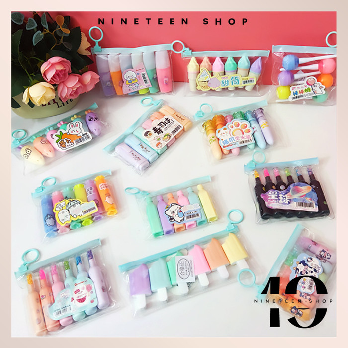 

S6262 Set Stabilo Dessert 6 Pcs / Stabilo 6 Pcs / Highlighter Lucu Bentuk Dessert / Highlighter