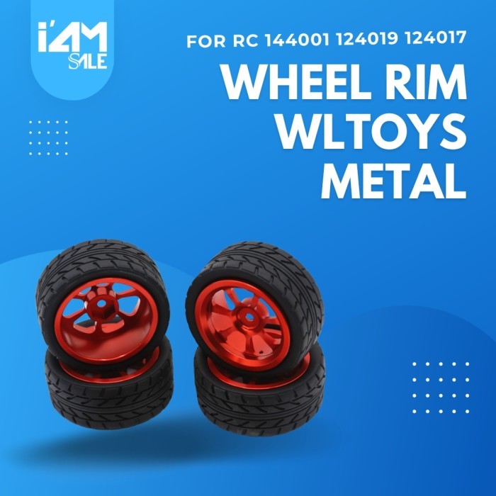Wltoys Wheel Tire Rim Upgrade Velg Metal 144001 124019 124017 A959