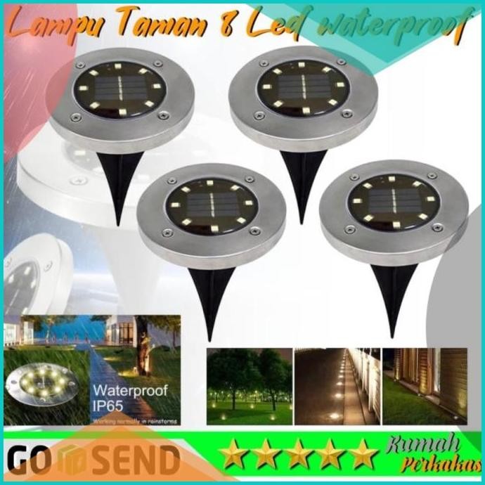 Lampu tanam taman solar 20 LED tancap lampu tenaga surya pavling bulat