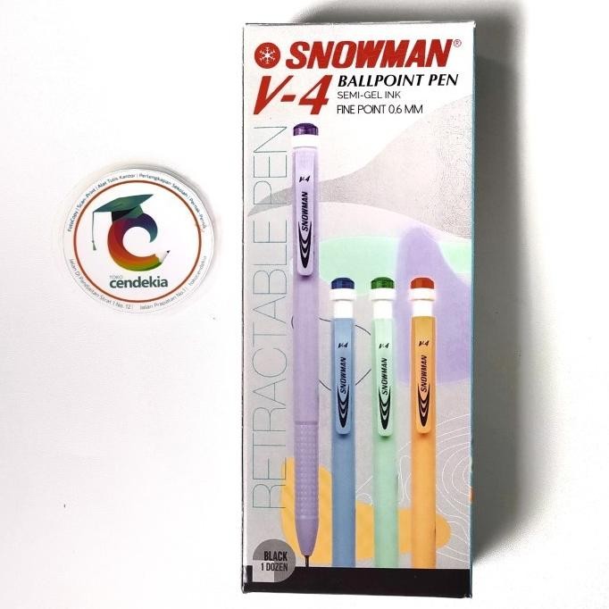 

;&;&;&;&] Pulpen SNOWMAN V4 Hitam 0.6 mm