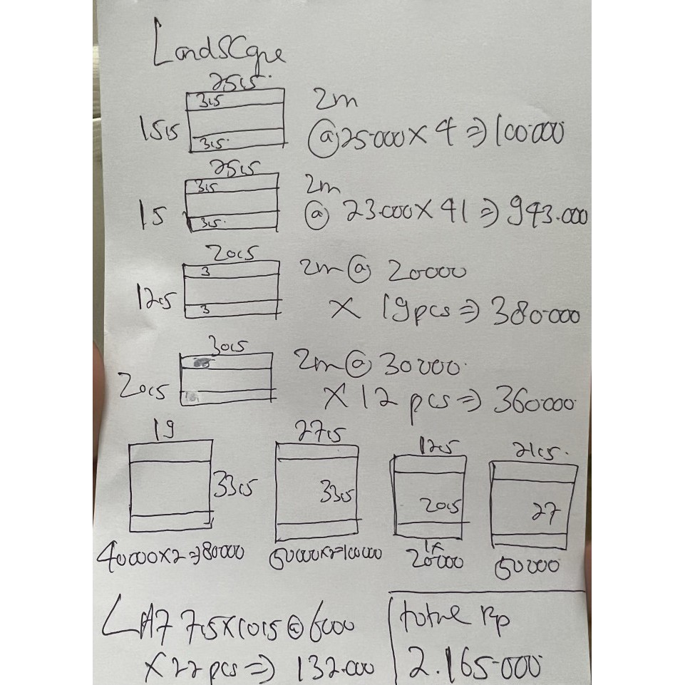 

Acrylic 2mm price tag custom ukuran landscape potrait