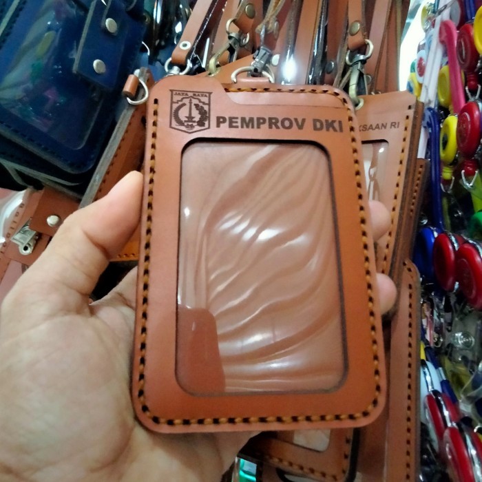 

Nametag id card Holder PEMPROV DKI asli kulit