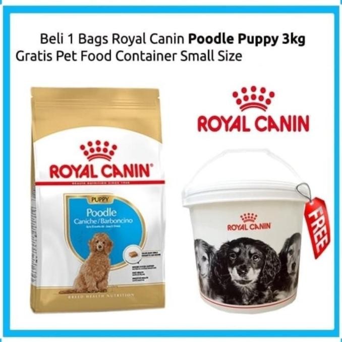 Murah Promo Royal Canin Poodle Puppy 3Kg Free Pet Food Container