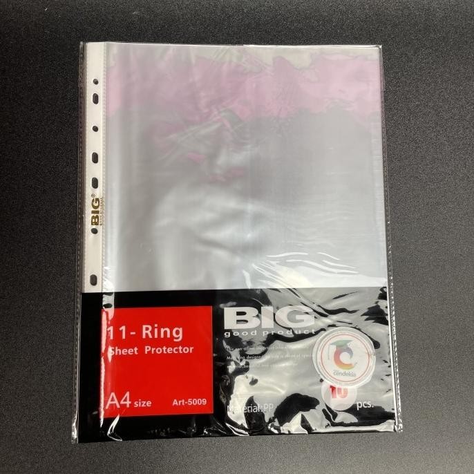 

populer] Clear Sheet Protector Pocket A4 11-Ring BIG Art 5009