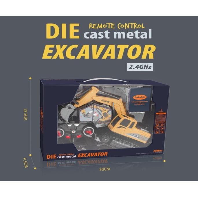 Murah Mainan Anak Rc 40Mhz Excavator Die Cast Metal Jm22480 Mainan Remote Control Mobil Excavator An
