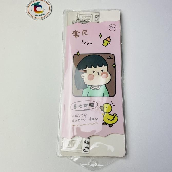 

<<<<<] Penggaris Geometry Set BOZHIJIN segitiga busur 20cm