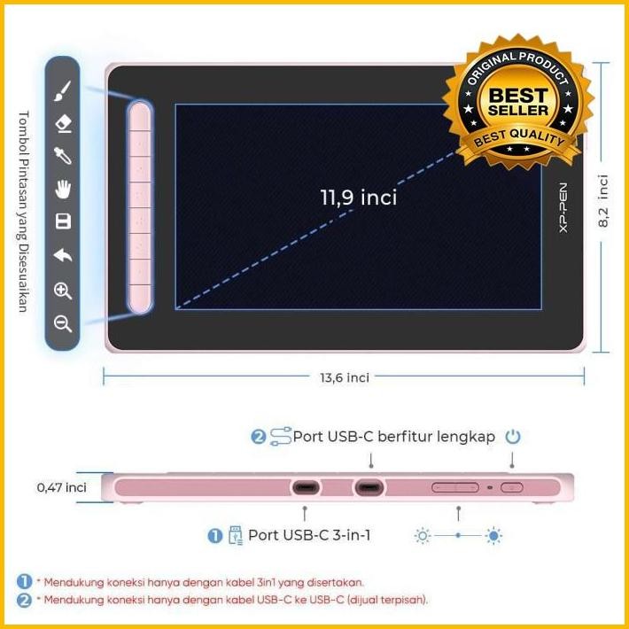 Xppen Artist 12 2Nd Gen Drawing Display - 11.9 Inch Terlaris 100 % Original