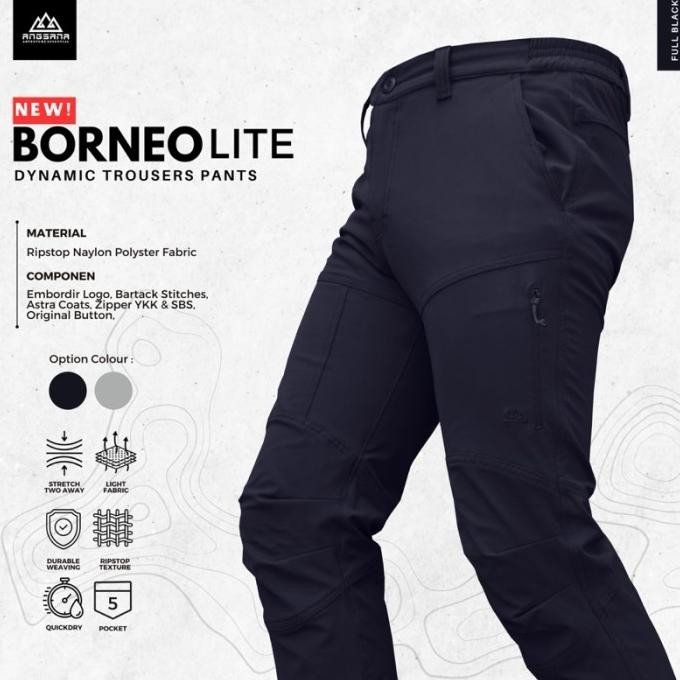 Celana Angsana Outdoor Borneo Extreme Basic Grey Premium