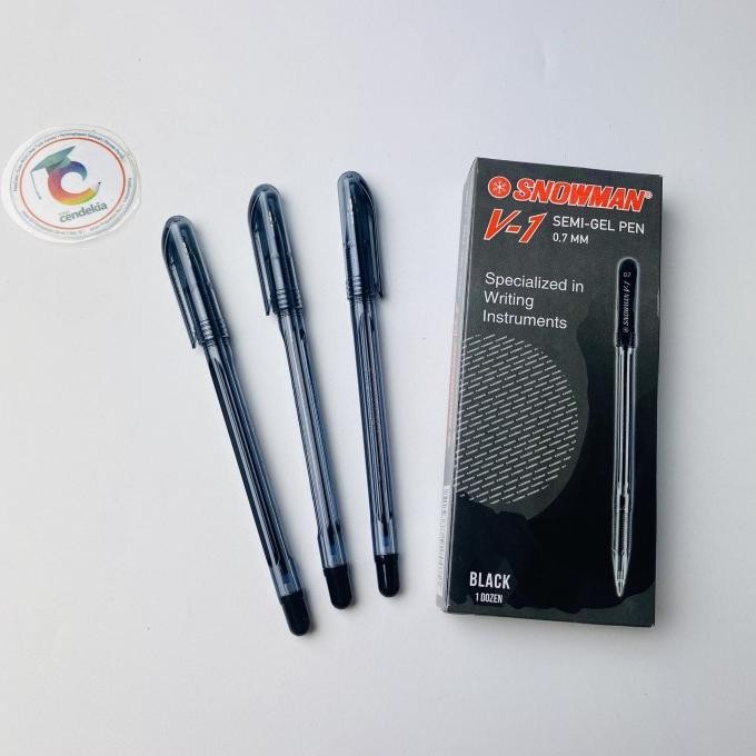 

@=@=@=@=] Pulpen SNOWMAN V1 hitam semi gel