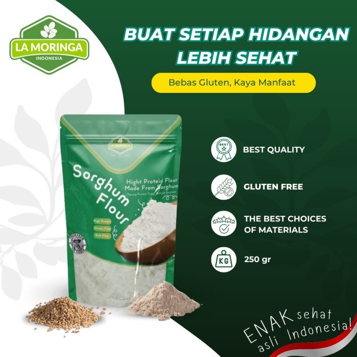 

PROMO! (100% TEPUNG SORHGUM MURNI TANPA CAMPURAN APAPUN)Tepung Sorghum Original 250 gr/ GLUTEN FREE