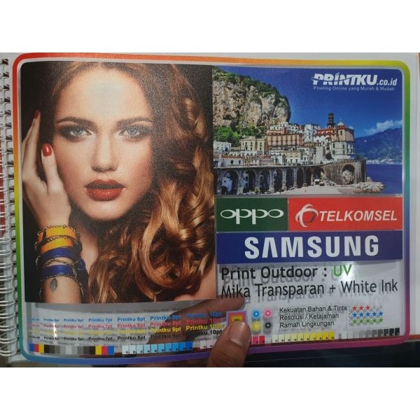 

TERLARIS! Print UV Mika dengan tinta putih