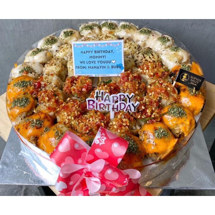 

Mentai Tart Paket Hampers / Birthday Edition - Ready Setiap Hari - Free Topper Dan Gift Card