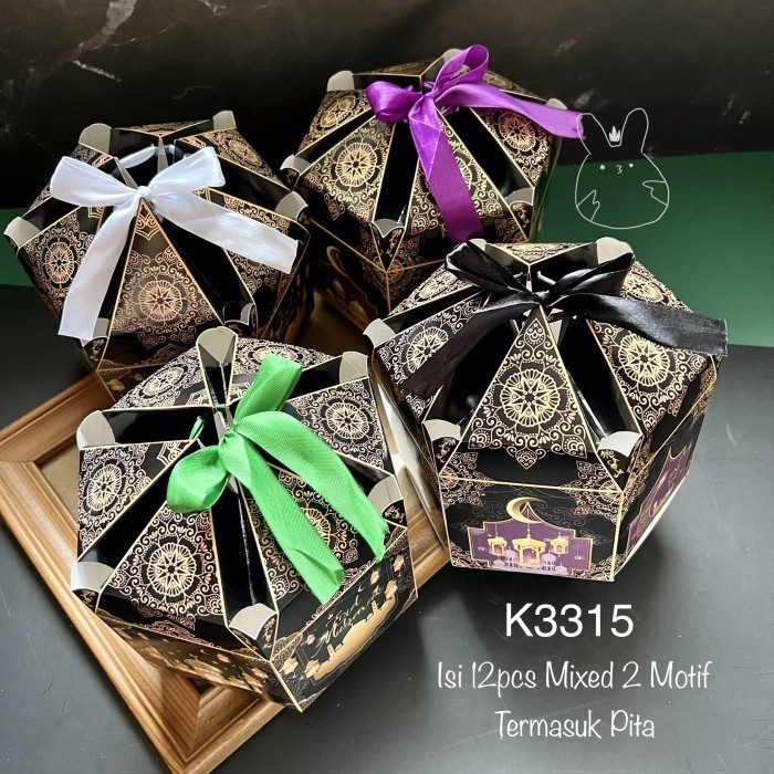

12Pcs Kotak Eid Mubarak K33 Idul Fitri Lebaran Cookies Nastar Original