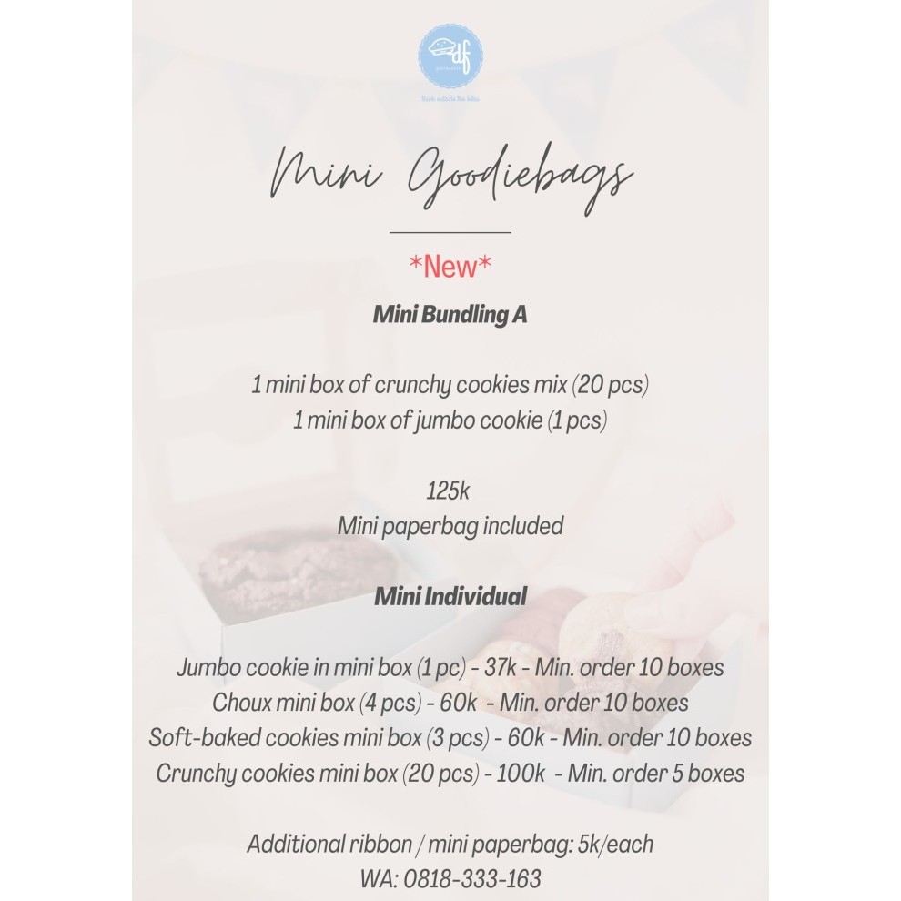 

Mini Goodiebag - Crunchy & Jumbo Cookie Gercep