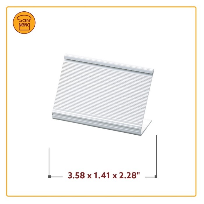 

Sn85716 Price Tag Holder, Merk Sanneng, Aluminium Alloy, Isi 10 Pcs Terlaris