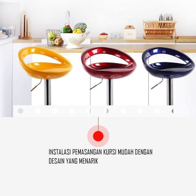 Kursi Barstool Bulat Hidrolik / Kursi Makan / Minibar Chair Y2A1 P9A6T0U87K