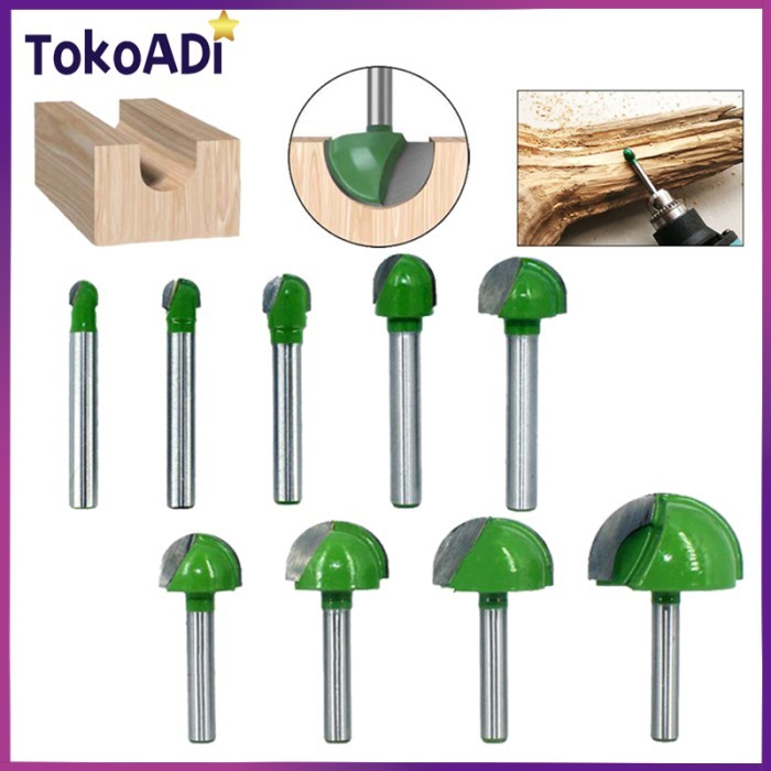 

PROMO! 5PCS 6mm Mata Profil Router Round Bottom Nose Cove Bits