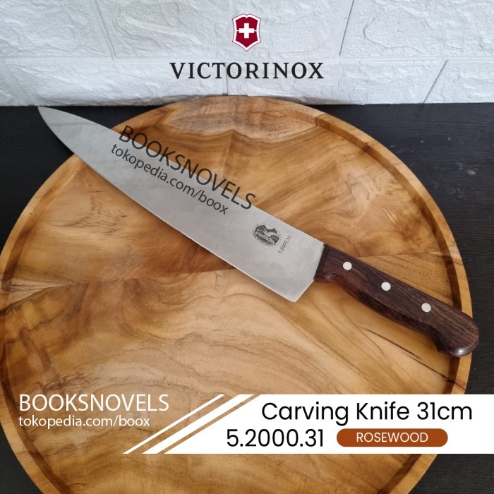 

TERLARIS! 31cm Pisau Carving Knife Victorinox Rosewood 5.2000.31 Gagang Kayu