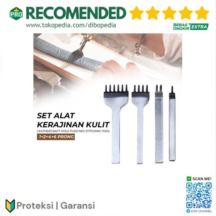 

TERBARU! Alat DIY Kulit Leathercraft Hole Punches Stitching Tool 1 2 4 6 Prong