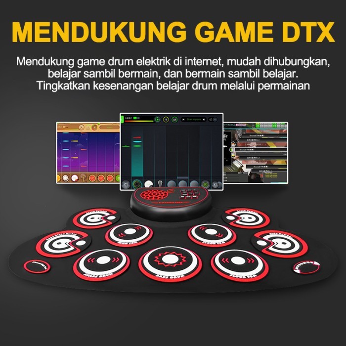 Jual Benston Music- Set Drum Elektronik / Set Drum Gulung Anak-anak / Drum elektronik suara