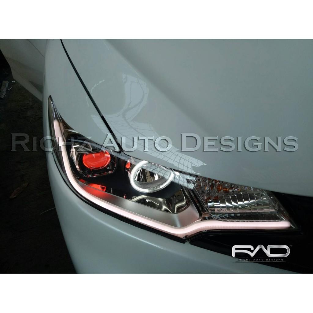 Custom Angel Eyes + Evil Eyes + Drl Line V.1 , Headlamp Honda Jazz Rs 2016