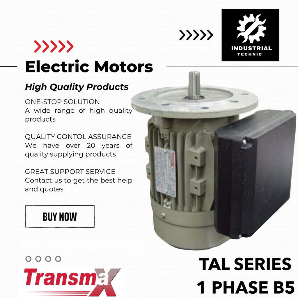 DINAMO ELEKTRO MOTOR TRANSMAX TAL 2P 4KW 5,5HP 1 PHASE SINGLE PHASE 220/240V B5/ DINAMO ELECTRIC MOT