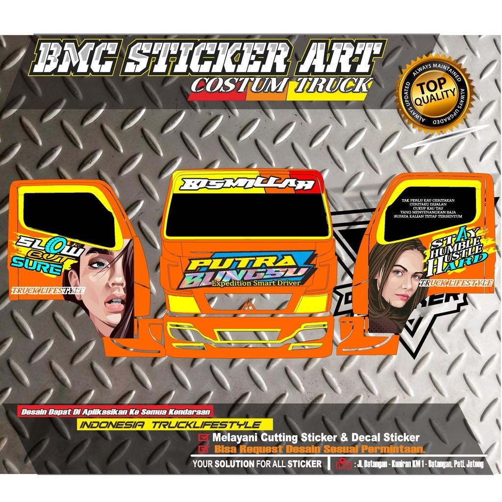 Decal Sticker Kabin Truck/Dekal Stiker Full Kabin Ruck Canter/Stiker Truk Oleng