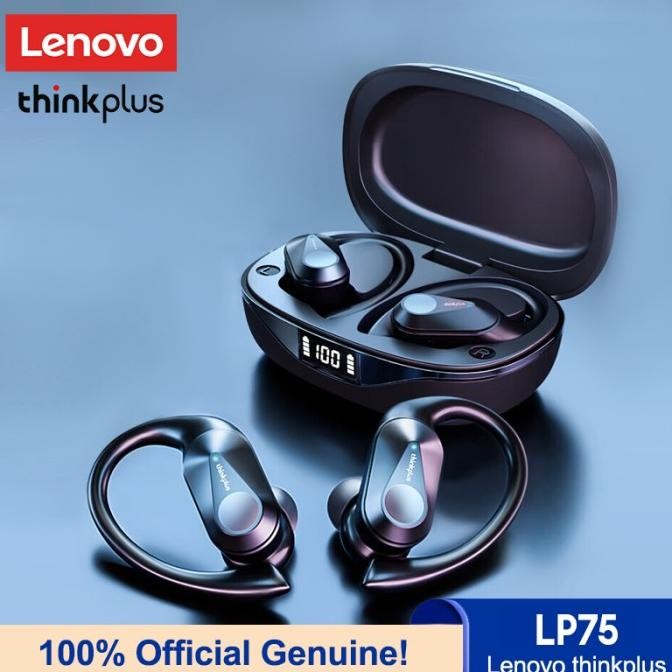 Lenovo Thinkplus LP75 OWS Open Ear Wireless Bluetooth Earphones TWS Sport Headset IPX5 Waterproof He