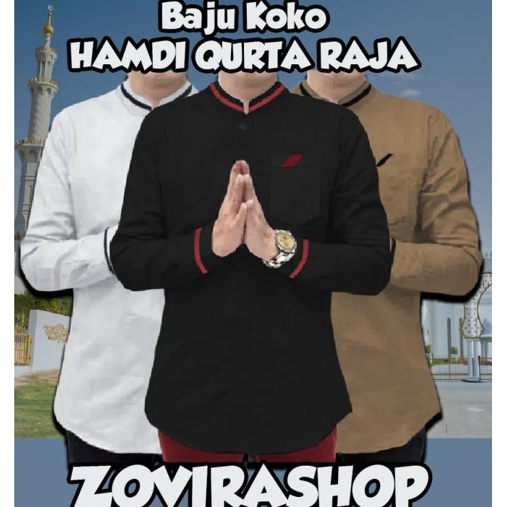 Baju Koko HAMDI QURTA RAJA Ramadhan Katun Jepang Premium Terlaris