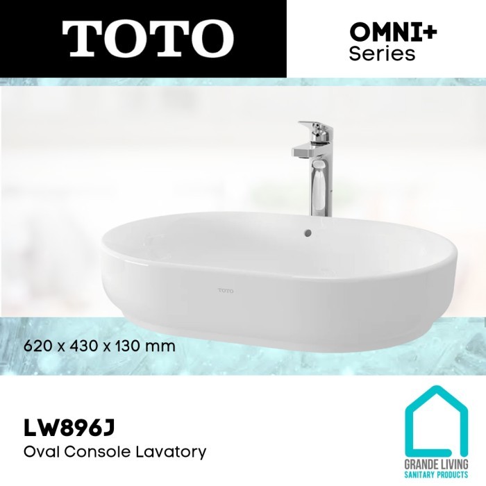 TOTO Wastafel Meja Keramik LW896J Console Lavatory LW 896 J Body Only