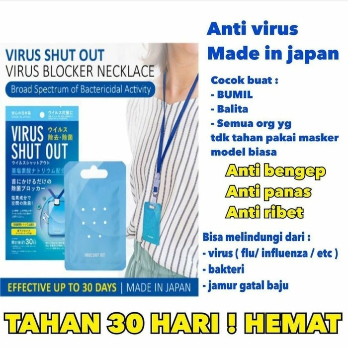 virus shut out/anti virus/virus shut out jepang/kalung anti virus