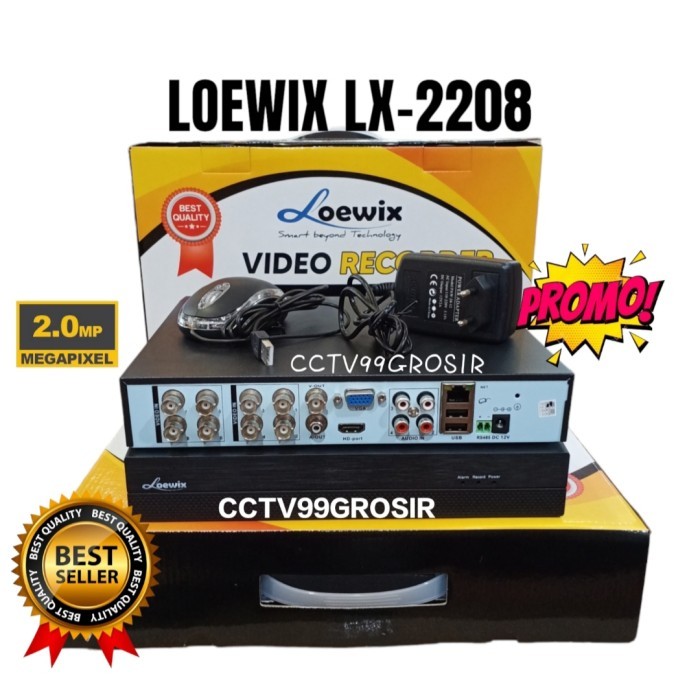 LOEWIX DVR XMEYE 8 CHANNEL 2MP 1080P / DVR XMEYE 8CH 2MP 1080P