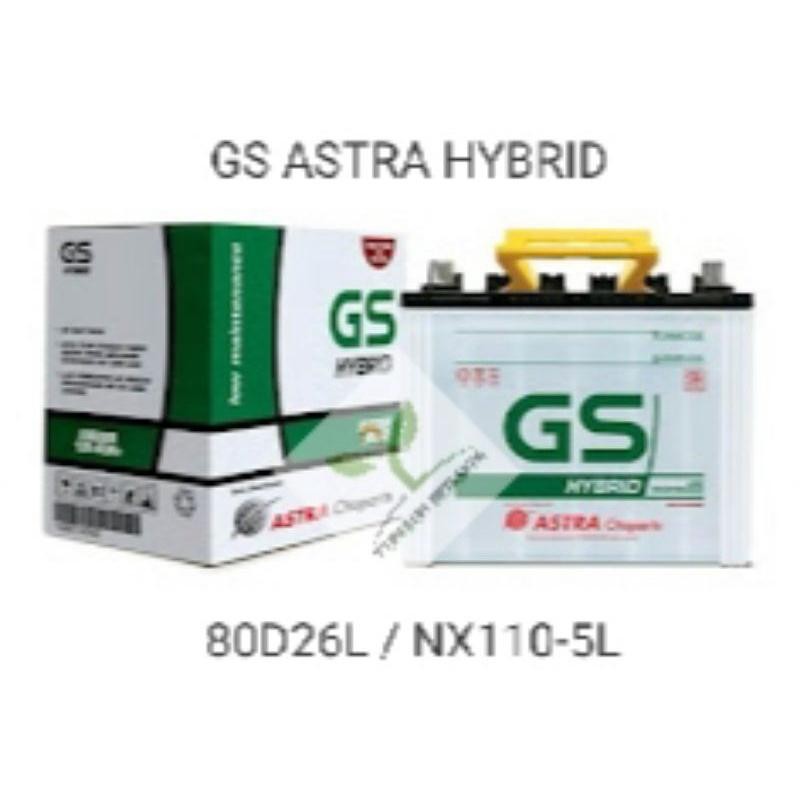 Aki Mobil Basah Gs Hybrid 80D26L Ori Astra Innova Pajero Diesel