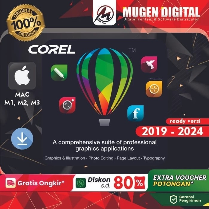100% original CorelDraw license for MAC Aktivasi Online
